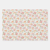 Summer Boho Floral on Off White Geschenkpapier Set (Vorderseite 3)