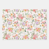 Summer Boho Floral on Off White Geschenkpapier Set (Vorderseite 2)