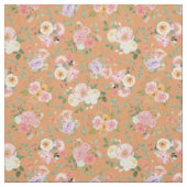 Summer Boho Floral on Orange Stoff (Muster)