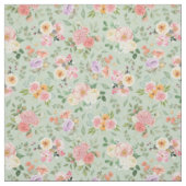 Summer Boho Floral on Sage Green Stoff (Muster)