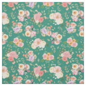 Summer Boho Floral on Tropical Green Stoff (Muster)