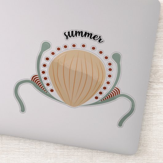Summer Boho Muschel Aufkleber (Detail)
