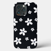 Summer Boho Schwarz-weiß Daisy Blume Case-Mate iPhone Hülle (Rückseite)