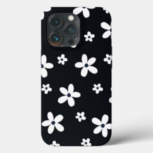 Summer Boho Schwarz-weiß Daisy Blume Case-Mate iPhone Hülle