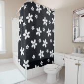 Summer Boho Schwarz-weiß Daisy Blume Duschvorhang (Beispiel)
