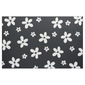 Summer Boho Schwarz-weiß Daisy Blume Stoff (Yard (91,4 cm))
