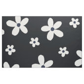 Summer Boho Schwarz-weiß Daisy Blume Stoff (Fat Quarter (45,7 x 55,9 cm))