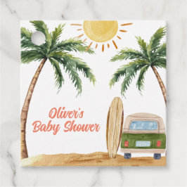 Summer Boho Surf Beach Van Baby Dusche Geschenkanhänger