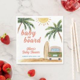 Summer Boho Surf Beach Van Baby Dusche Serviette