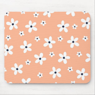 Summer Boho White Daisy Blume Mousepad