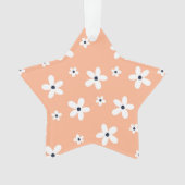 Summer Boho White Daisy Blume Ornament (Vorderseite)