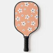 Summer Boho White Daisy Blume Pickleball Schläger (Rückseite)