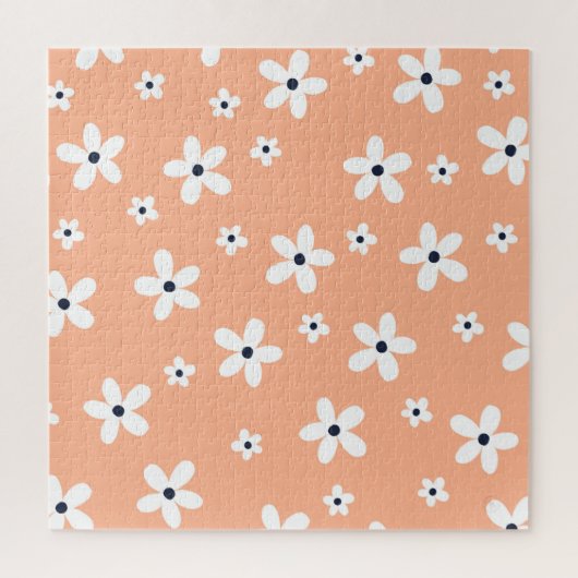 Summer Boho White Daisy Blume Puzzle (Vertikal)