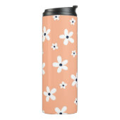 Summer Boho White Daisy Blume Thermosbecher (Nach links gedreht)