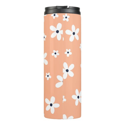 Summer Boho White Daisy Blume Thermosbecher (Rückseite)