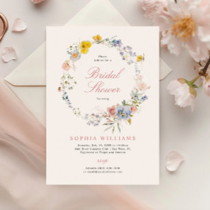 Summer Boho Wildblumen Bridal Dusche Einladung