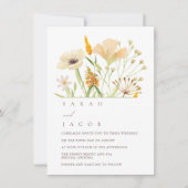 Summer Boho Wildblumen Garden Wedding Einladung (Vorderseite)