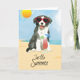 Summer Border Collie Card Karte