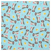 Summer Border Collie Fabric Stoff (Muster)