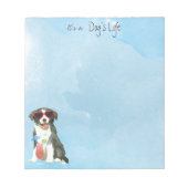 Summer Border Collie Notepad Notizblock (Vorderseite)
