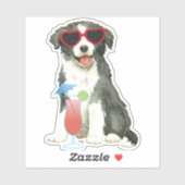 Summer Border Collie Vinyl Aufkleber (Blatt)