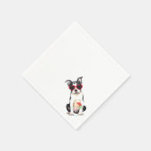 Summer Boston Terrier Serviette (Ecke)