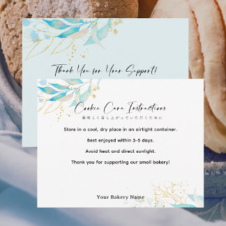 Summer Botanical Farmers Market Cookie Care Dankeskarte