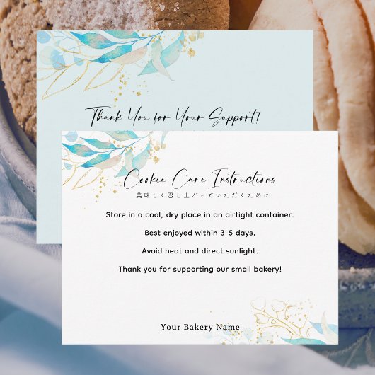 Summer Botanical Farmers Market Cookie Care Dankeskarte