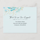 Summer Botanical Farmers Market Cookie Care Dankeskarte (Rückseite)