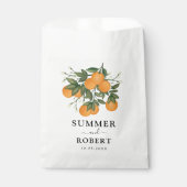 Summer Botanical Orange Citrus Grüne Hochzeit Geschenktütchen (Vorderseite)