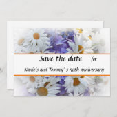 Summer Bouquet Flat Save the Date Card (Vorne/Hinten)