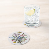 Summer Bouquet Runder Pappuntersetzer (Vor Ort)