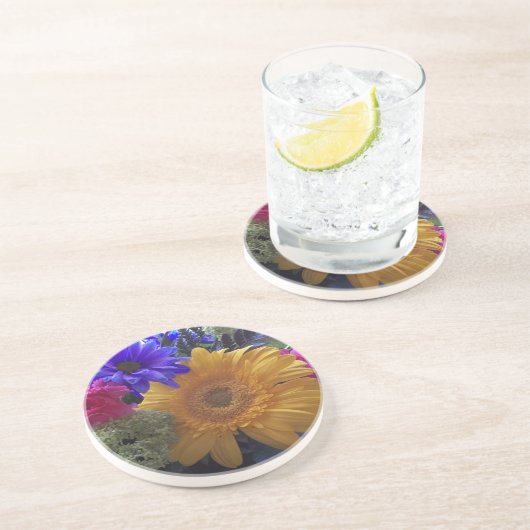 Summer Bouquet Sandstone Untersetzer (Seite)