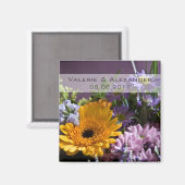 Summer Bouquet ・ Speichern Sie das Date Magnet (Vorderseite/Rückseite)