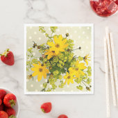 Summer Bouquet, Sunshine Yellow Flowers Serviette (Beispiel)