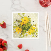 Summer Bouquet, Sunshine Yellow Flowers Serviette (Beispiel)