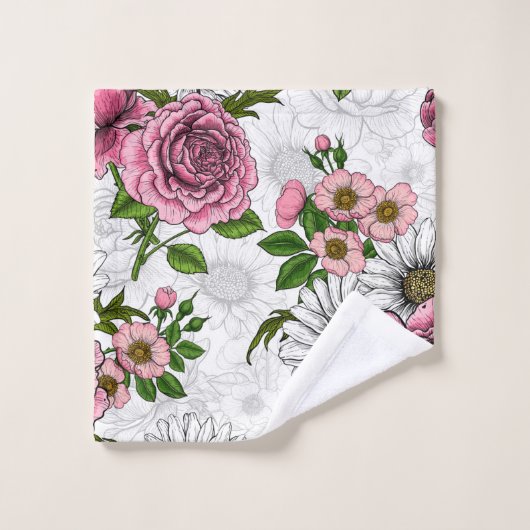 Summer bouquets badhandtuch set (Waschlappen)