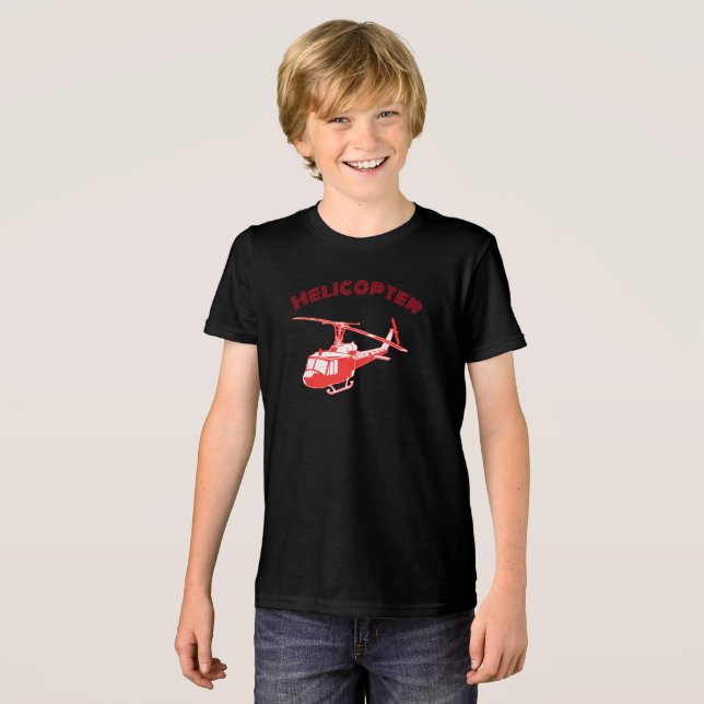 Summer Boys Helicopter Tri-Blend Shirt (Vorderseite voll)