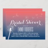 Summer Brautparty Dandelion bläst Einladung (Vorne/Hinten)