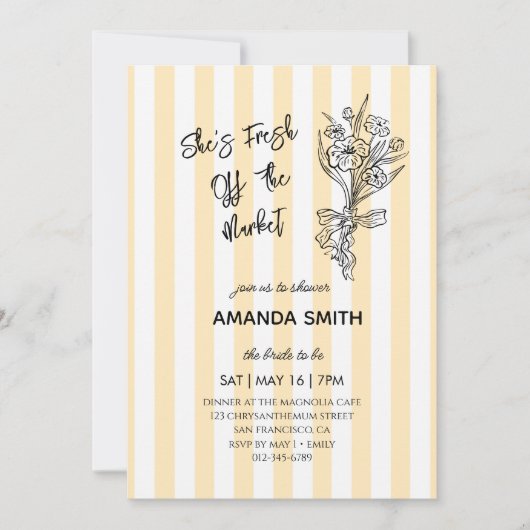 Summer Brautparty Einladung (Vorderseite)