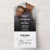 Summer Break Foto Hochzeit All In One Einladung (Innen Boden)