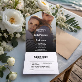 Summer Break Foto Hochzeit All In One Einladung