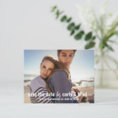 Summer Break Foto Hochzeit retten das Datum Postkarte (Stehend Vorderseite)