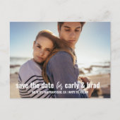 Summer Break Foto Hochzeit retten das Datum Postkarte (Vorderseite)