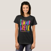 Summer Break Kindergarten Lehrer Sub Leopard Te T-Shirt (Vorne ganz)