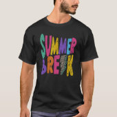 Summer Break Lehrer gestört Leopard Blitz T-Shirt (Vorderseite)