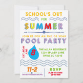 Summer Break Pool Party Einladung (Vorderseite)