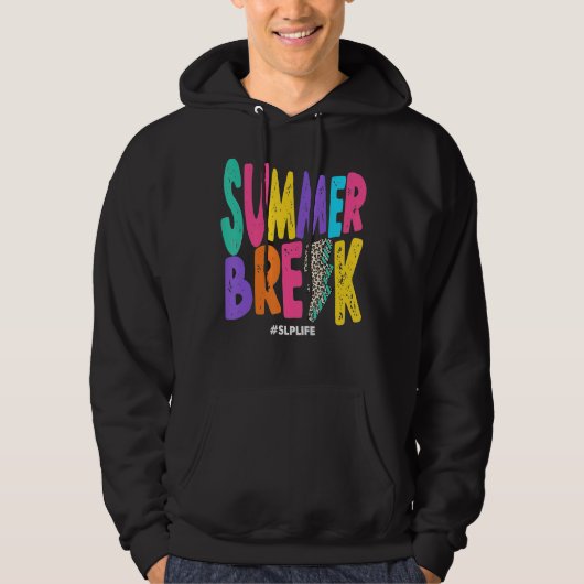 Summer Break Speak Sprachpathologe Summer Va Hoodie (Vorderseite)