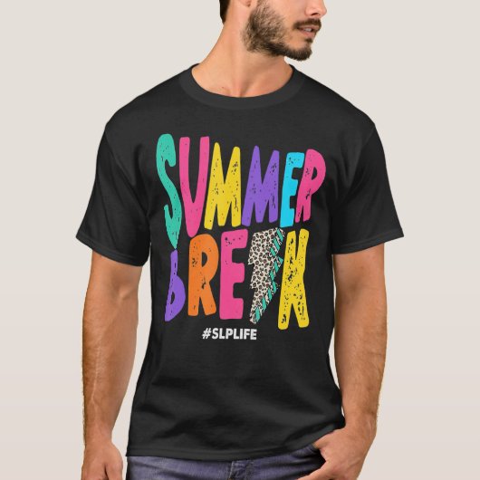 Summer Break Speak Sprachpathologe Summer Va T-Shirt (Vorderseite)