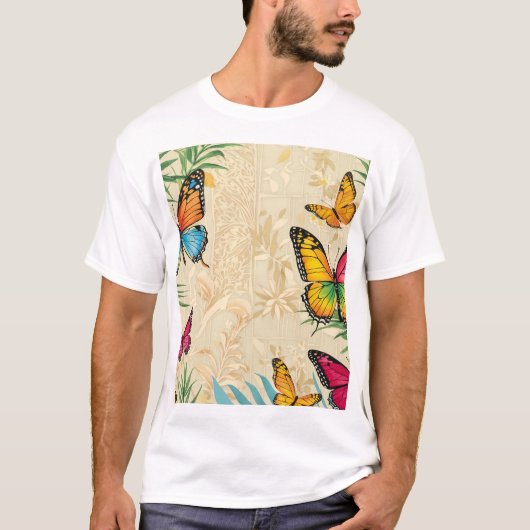 Summer Breeze Butterfly T - Shirt Design (Vorderseite)